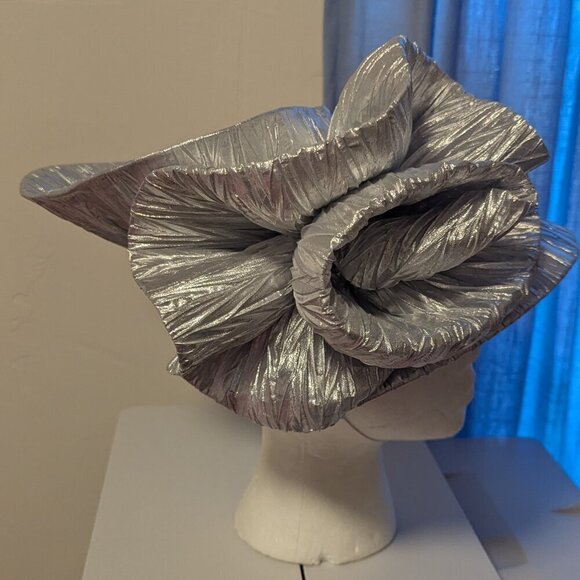 Mr.‎ Hi’s Hat Metallic Derby Dress Asymmetrical Abstract Sequin Church Evening main image 4